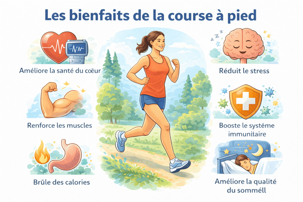 Illustration des bienfaits course à pied