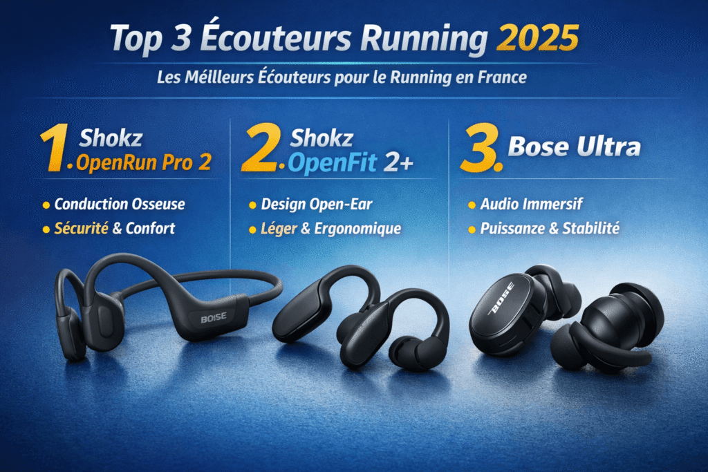 top 3 écouteurs running