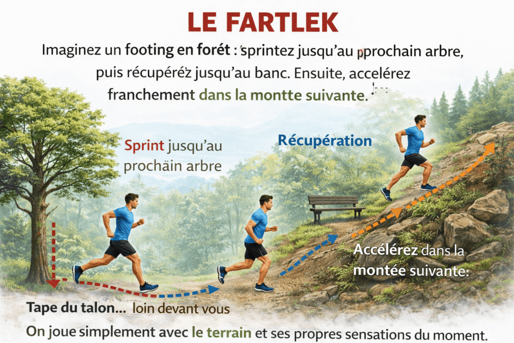 infographie expliquant ce qu'est le fartlek