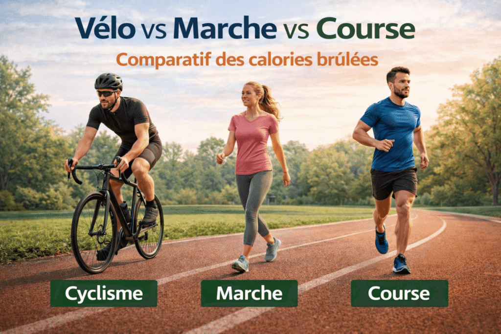 vélo marche course, quel sport brûle le plus de calories en 30 minutes